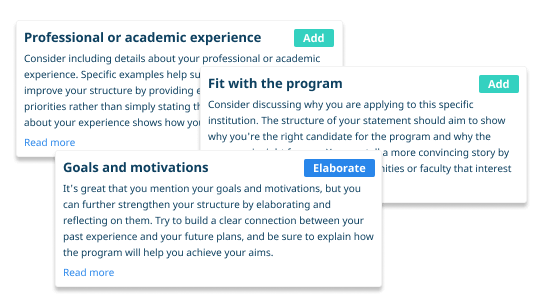 Structure Check personal statement editing